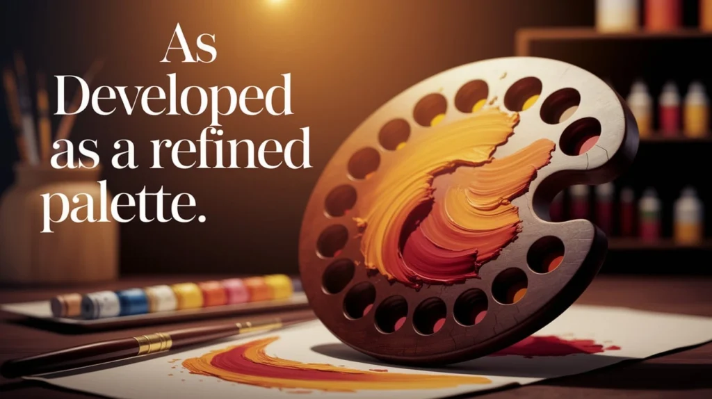 As developed as a refined palette