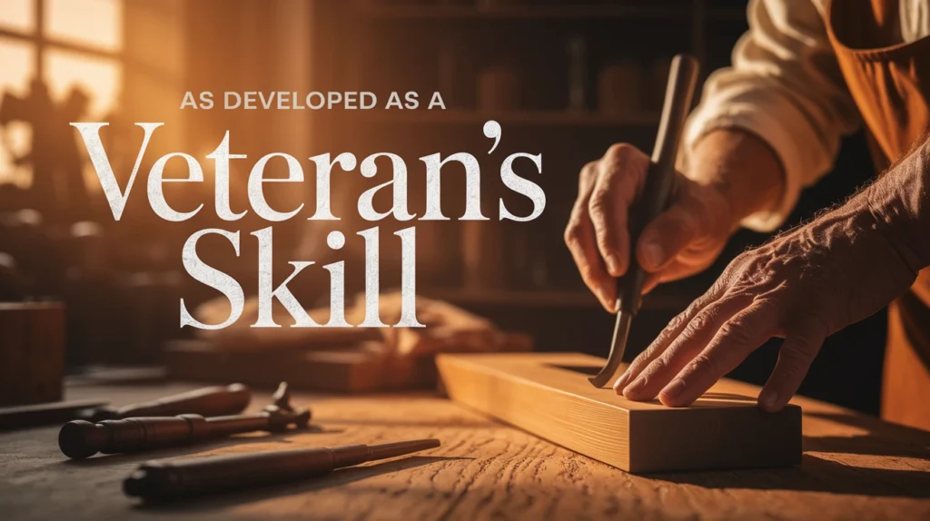As developed as a veteran’s skill