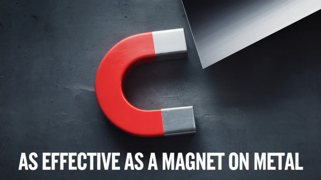 As effective as a magnet on metal