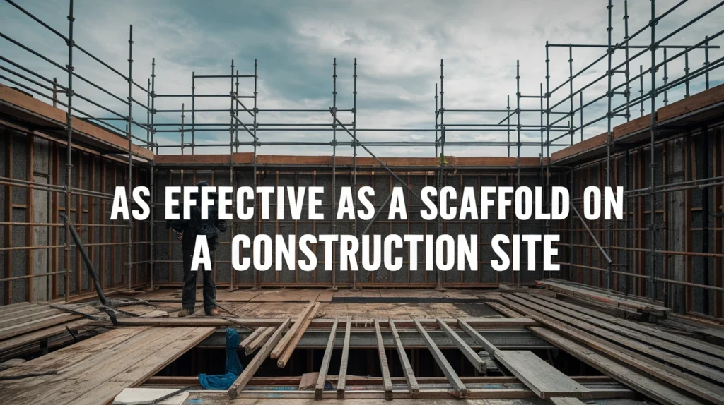 As effective as a scaffold on a construction site