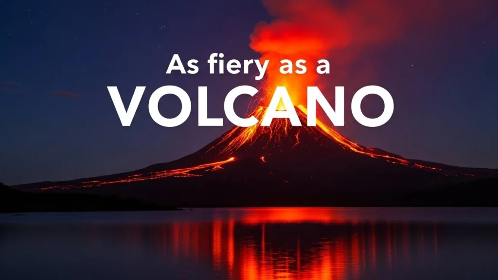 As fiery as a volcano
