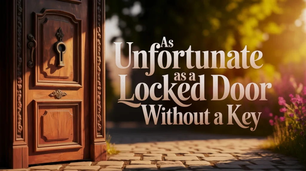 As Unfortunate as a Locked Door Without a Key