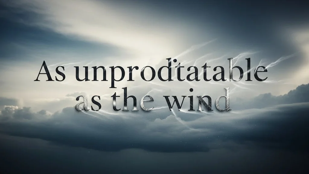 As unpredictable as the wind