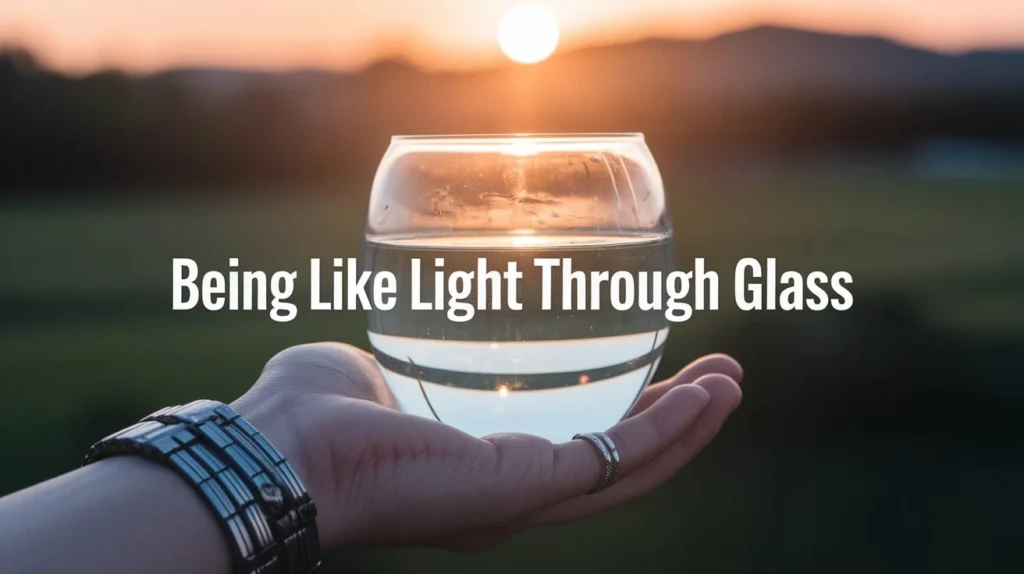 Being like light through glass