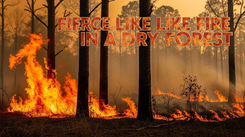 Fierce Like Fire in a Dry Forest