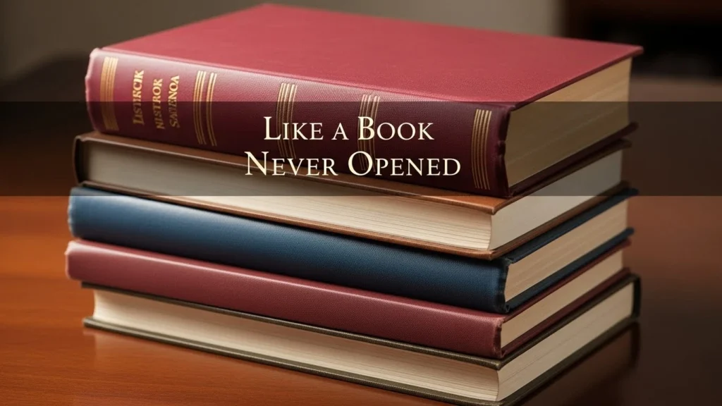 Like a Book Never Opened