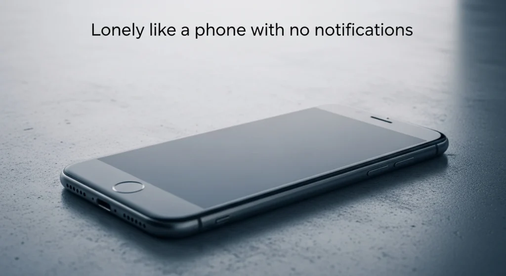 Lonely like a phone with no notifications