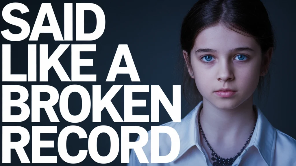 Said like a Broken Record