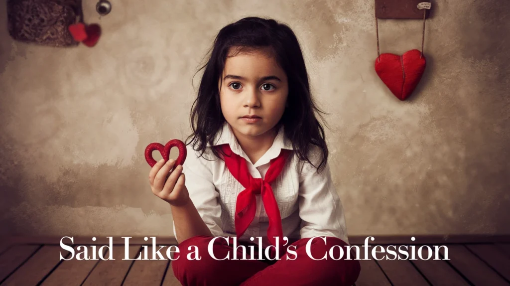 Said like a Child’s Confession