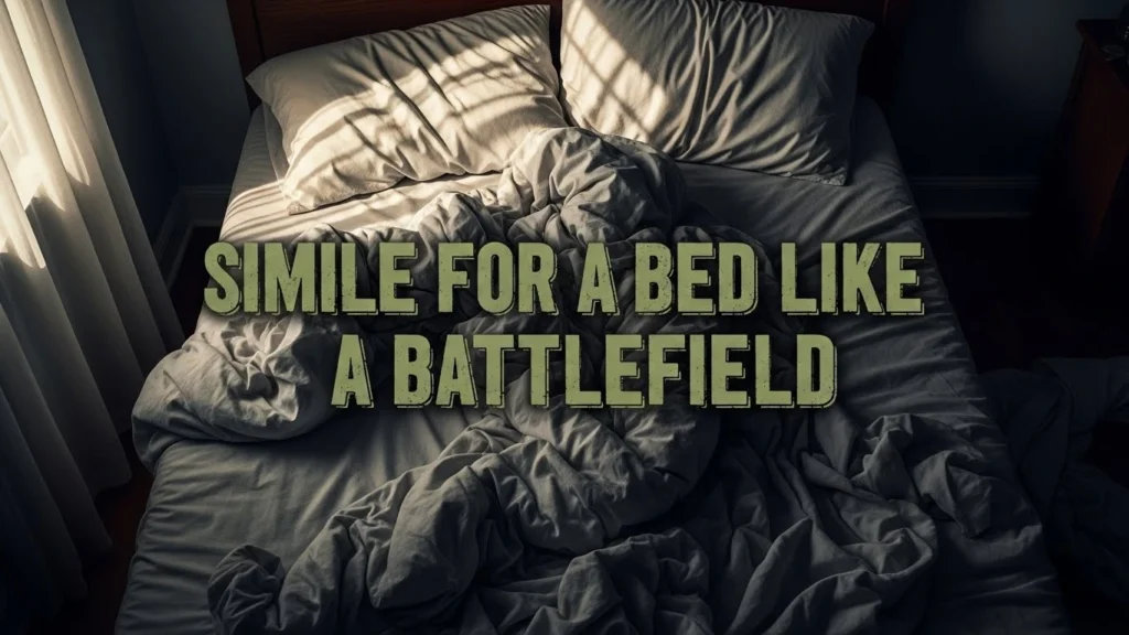 Simile for a Bed Like a Battlefield