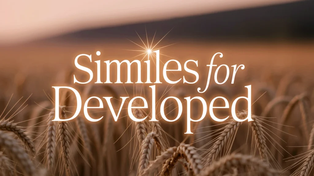 Similes for Developed