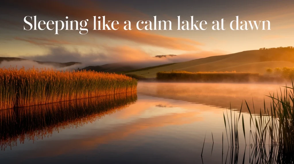 Sleeping Like a Calm Lake at Dawn
