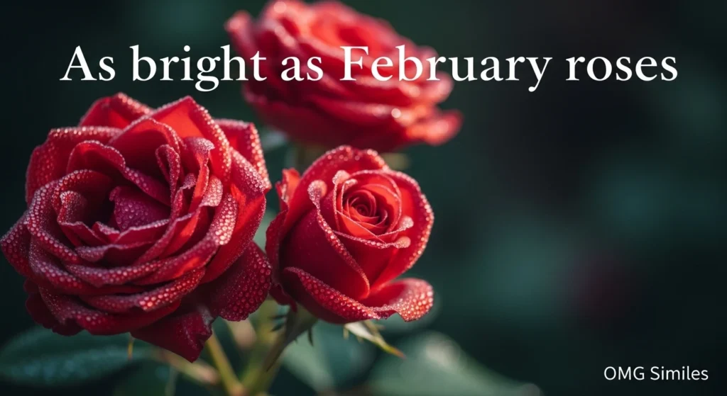 As bright as February roses