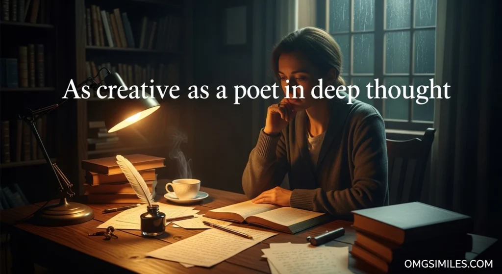 As creative as a poet in deep thought