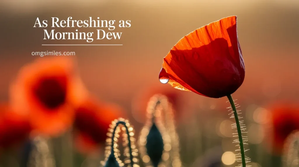 As refreshing as morning dew