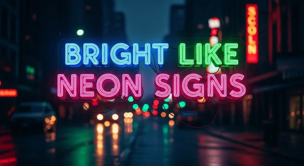 Bright Like Neon Signs