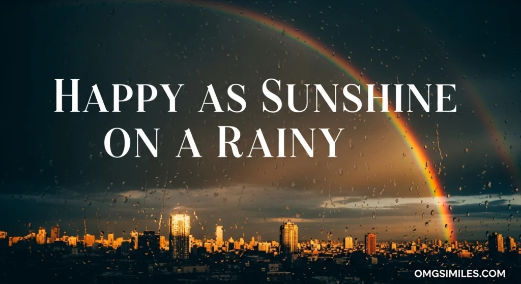 Happy as Sunshine on a Rainy Day