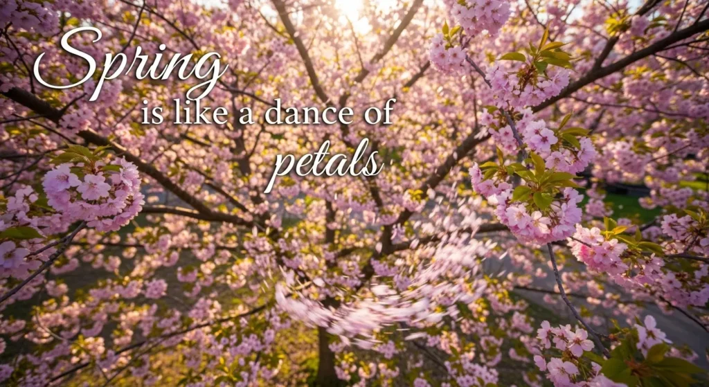 Spring is like a dance of petals