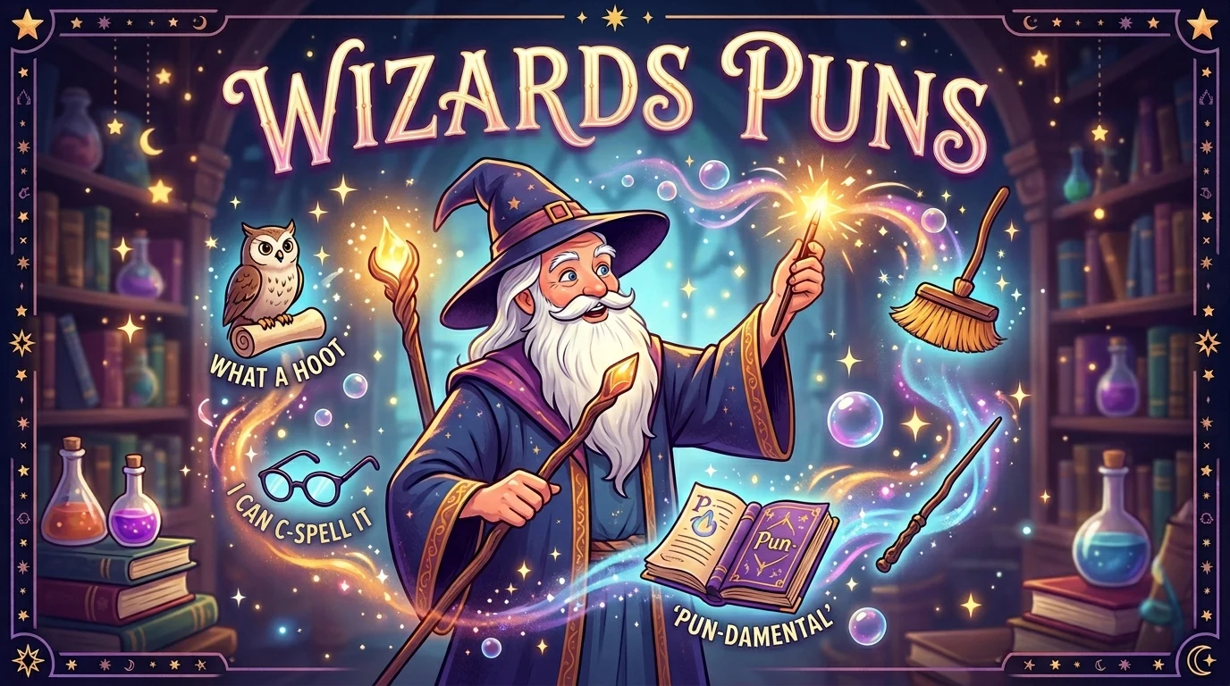 100+Best Wizard Puns & Jokes to Cast a Laughing Spell 🧙‍♂️ - OMG Similes
