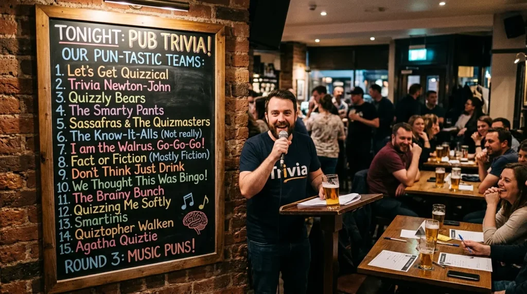 Trivia Team Names Puns