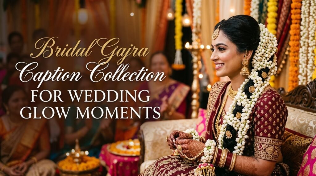 Bridal Gajra Caption Collection for Wedding Glow Moments