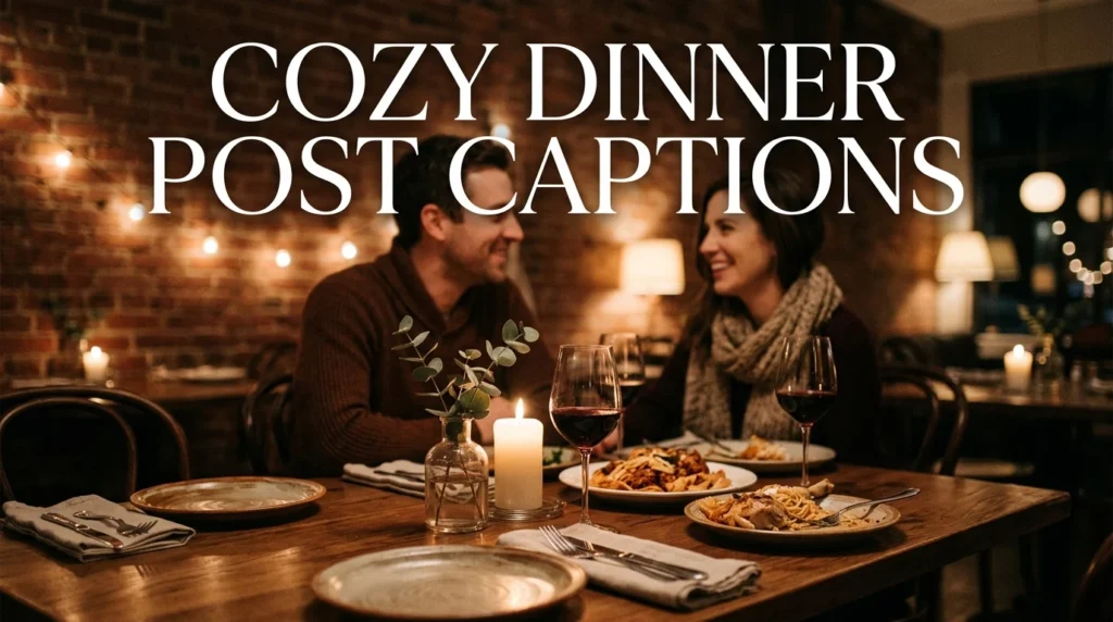 Cozy Dinner Post Captions