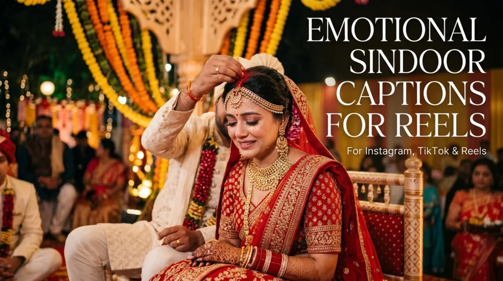 Emotional Sindoor Captions for Reels