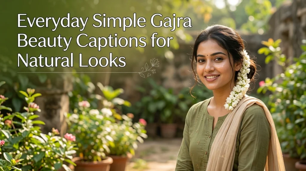 Everyday Simple Gajra Beauty Captions for Natural Looks