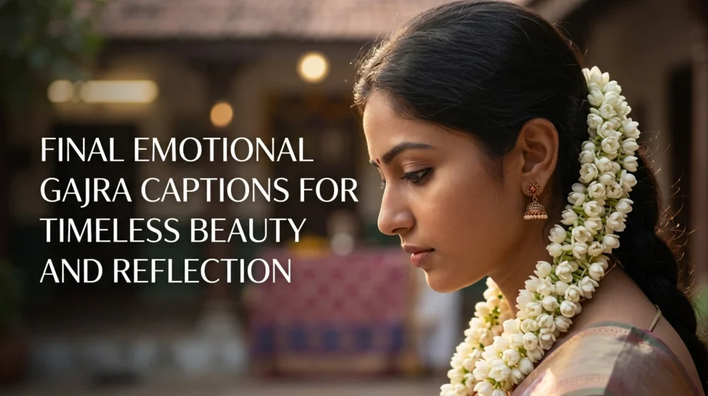 Final Emotional Gajra Captions for Timeless Beauty and Reflection