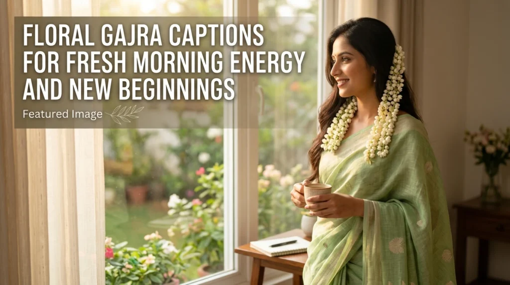 Floral Gajra Captions for Fresh Morning Energy and New Beginnings
