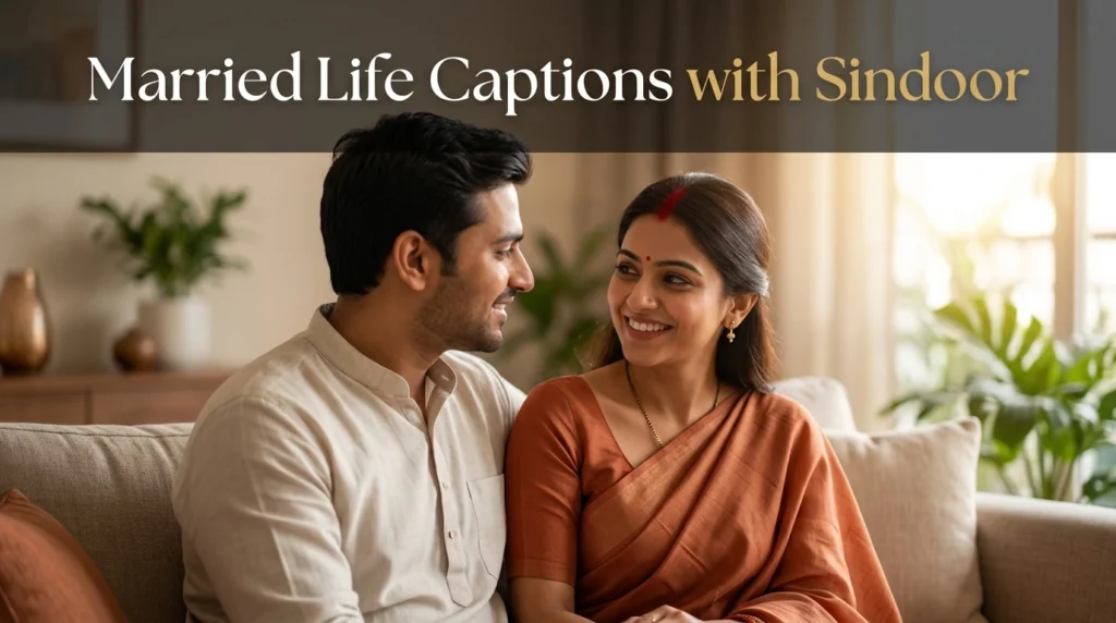 Married Life Captions with Sindoor