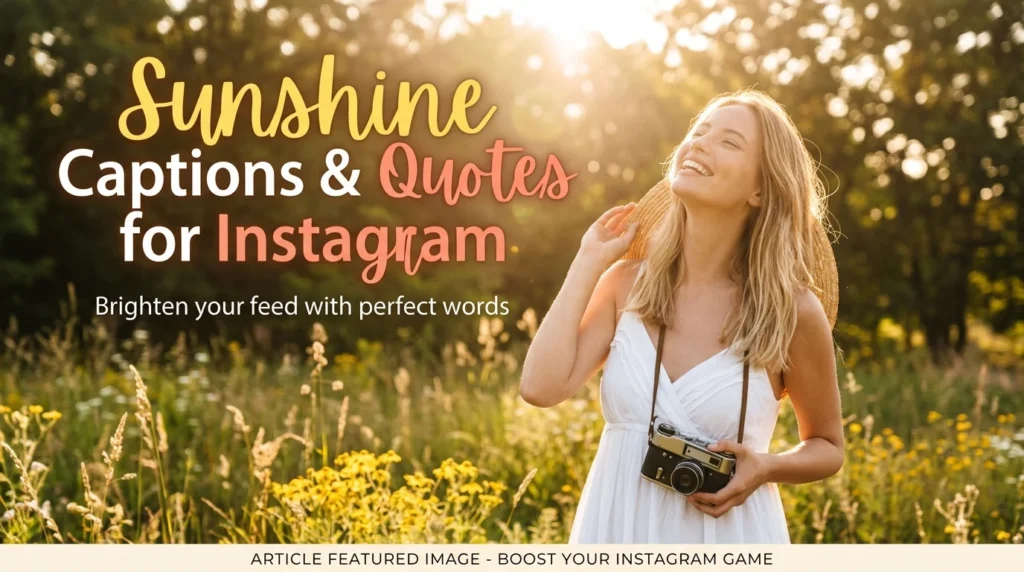 Sunshine Captions & Quotes for Instagram