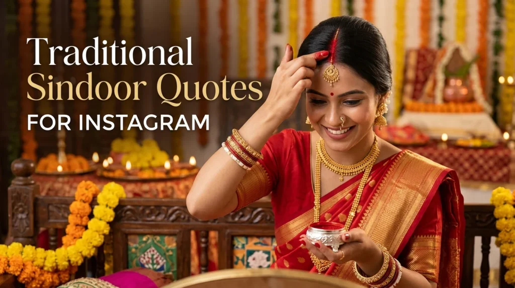Traditional Sindoor Quotes for Instagram