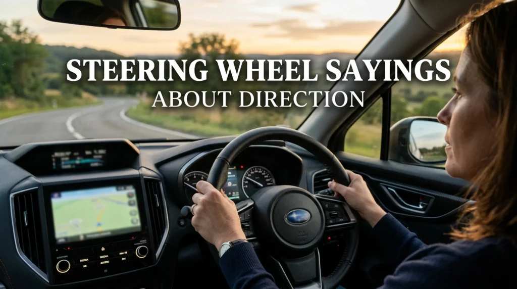 Steering Wheel Sayings About Direction